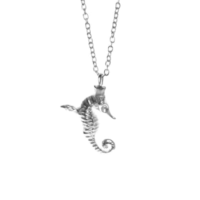 Mini Hippocamp Silver Pendant