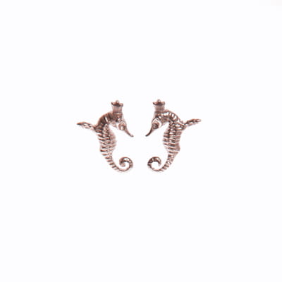 Mini Hippocamp Rose Gold Earrings