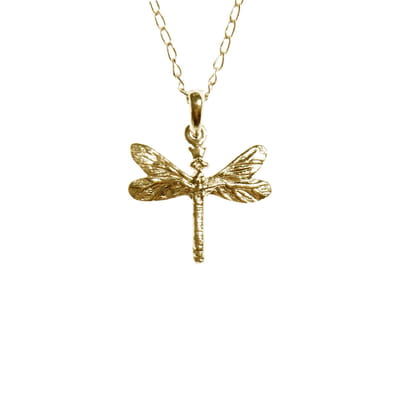 Gold Dragonfly Pendant