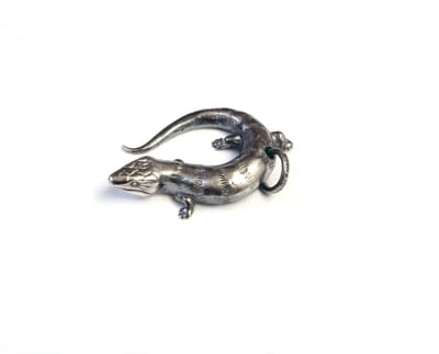 Blue Tongue Skink - Sterling Silver