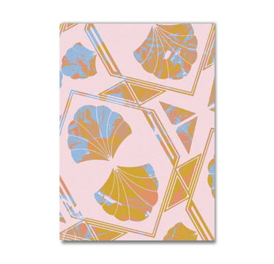 Art Deco Diagonal Pink Rug