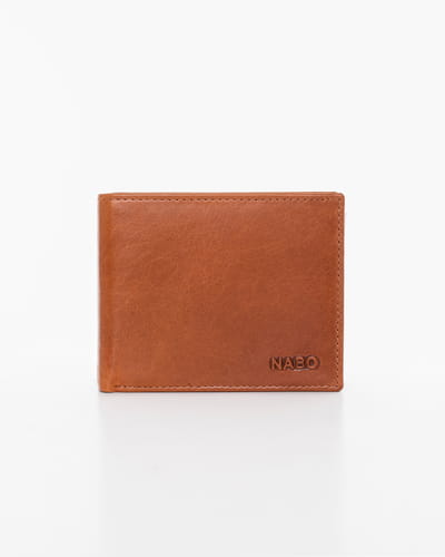 Leather Wallet NK254 (RFID-blocking) - Brown