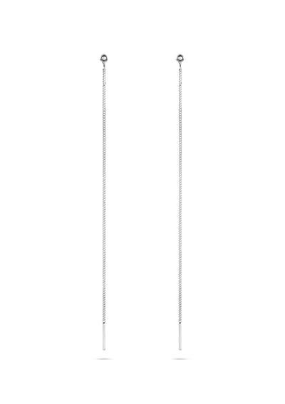 Pin Up Threader Chain Earrings - Silver