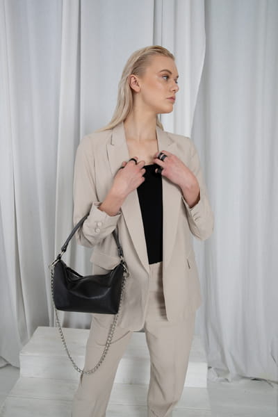 Soft Leather Baguette Handbag Selena