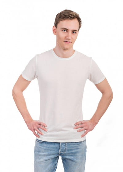 Tan-Through T-Shirt For Men - White