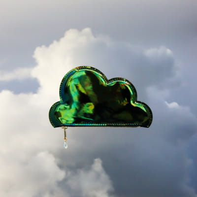 Leather Cloud Purse - Iridescent