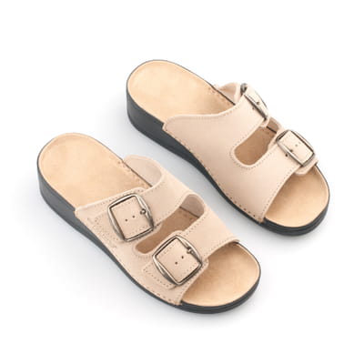 Anne Healed Sandals - Beige