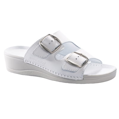 Anne Healed Sandals - White