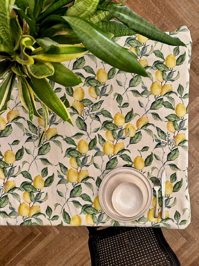 Rectangular Tablecloth - Lemon Linen