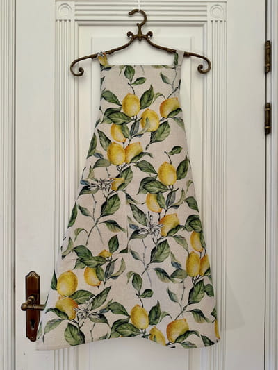 Ladies' Apron Simple - Lemon Linen