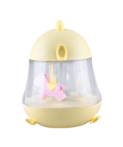 Lamp with Carousel and Music - Yellow