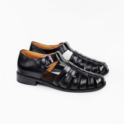 Handmade Leather Fisherman Sandals For Men - Brown