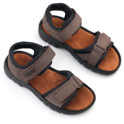 Tiidu Leather Sandals - Brown