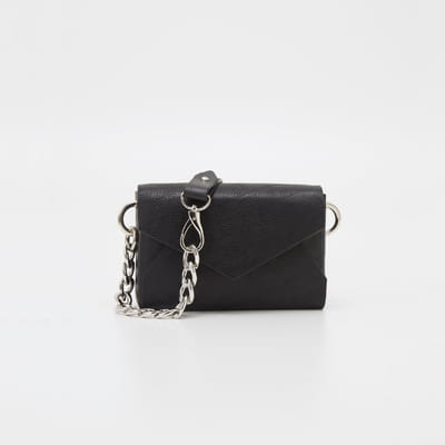 Handmade Leather Envelope Bag - Black