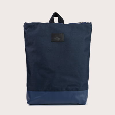 Waterproof Backpack with Blue Leather Bottom