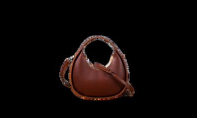 Leather Handbag Mini Moon - Cognac