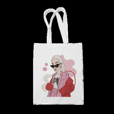 Tote Bag with Illustration - Love Bites