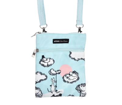 Moomins Up In The Clouds Passport/Neck Bag - Turquoise