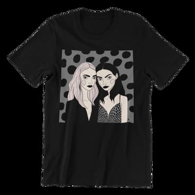 Unisex Organic Cotton T-shirt with Illustration - Love Your Sisters