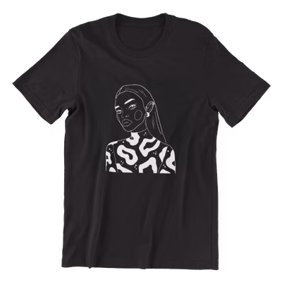 Unisex Organic Cotton T-shirt with Illustration - The Moon Queen