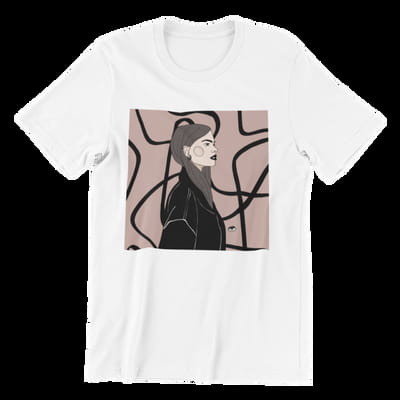 Unisex Organic Cotton T-shirt with Illustration - Strange