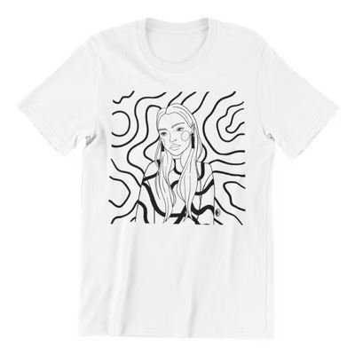 Unisex Organic Cotton T-shirt with Illustration - Decision B&W