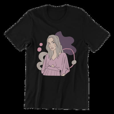 Unisex Organic Cotton T-shirt with Illustration - One-Woman Show