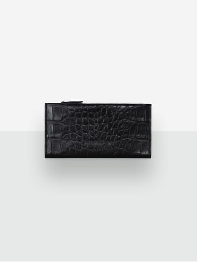 Classic Leather Wallet TAAL - Black Croco