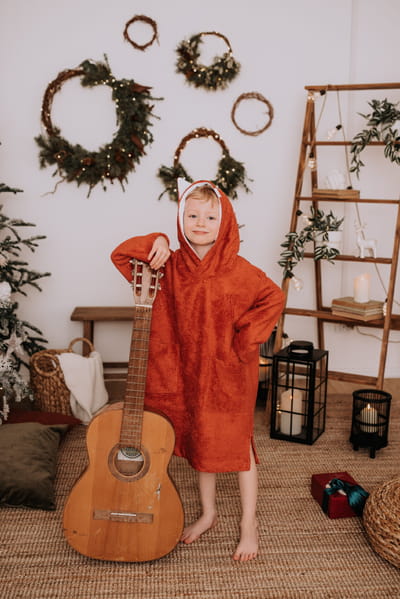 Long-Sleeve Poncho FOX - For KIDS (Size 122-150)