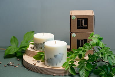 Hand-made Soy Wax Candle with Lemongrass Scent