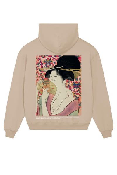 Heavy-Weight Premium Hoodie "Kushi" by Utamaro Kitagawa (1753-1806) Hoodie