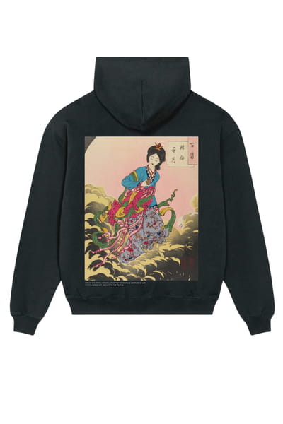 Heavy-Weight Premium Hoodie "Woman in Flowing Draperies" by Unknown Artist