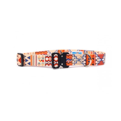 Dog Collar With a Plastic Buckle - Boho